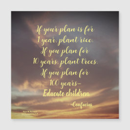 ALS UW PLAN CONFUCIUS MAGNETISCHE KAART