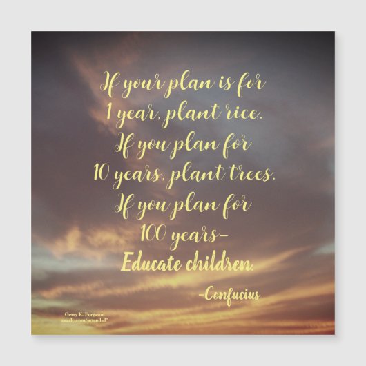 ALS UW PLAN CONFUCIUS MAGNETISCHE KAART (Voorkant)