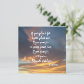 ALS UW PLAN EEN CONFUCIUS FLAT-KAART BEVAT FEESTDAGENKAART (Staand voorkant)