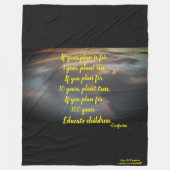 "ALS UW PLAN VOOR IS" - CONFUCIUS FLEECE BLANKET (Voorkant)