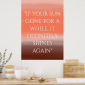 "ALS UW ZON EEN TIJD GAAT." | INSPIREREND POSTER (Keuken)