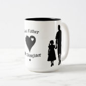 Als vader als dochter 15 oz tweekleurige koffiemok (Voorkant rechts)