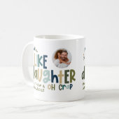Als vader als dochter grappige foto koffiemok (Voorkant links)
