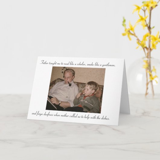 Als Vader, zoals de Kaart van Vaderdag van de Zoon (Gele Bloem)