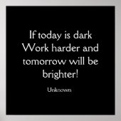 Als vandaag donker is poster (Voorkant)