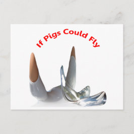 Als varkens konden vliegen briefkaart