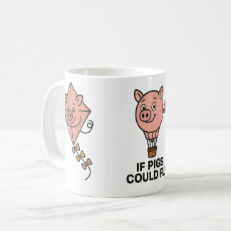 Als varkens konden vliegen - grappige koffiemok