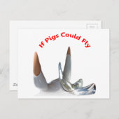 Als varkens kunnen vliegen briefkaart (Voorkant / Achterkant)