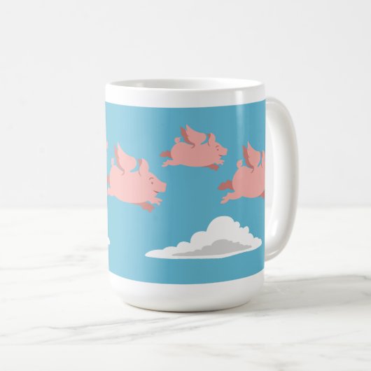 "Als varkens kunnen vliegen" Koffiemok (Voorkant rechts)