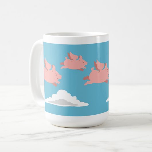 "Als varkens kunnen vliegen" Koffiemok (Voorkant links)