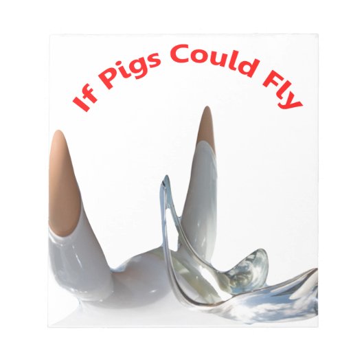 Als varkens kunnen vliegen notitieblok (Voorkant)