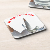 Als varkens kunnen vliegen onderzetter (Linkerzijde)