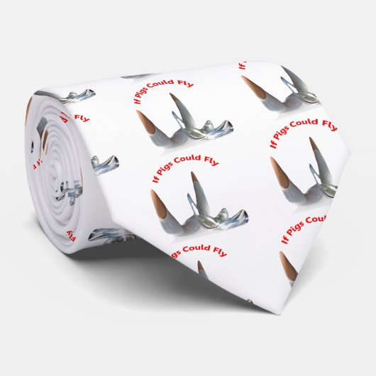 Als varkens kunnen vliegen stropdas (Opgerold)