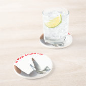 Als varkens kunnen vliegen zandsteen onderzetter (Zijkant)