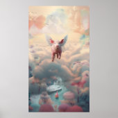 Als varkens over het Paradise-poster kunnen vliege Poster (Voorkant)