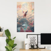 Als varkens over het Paradise-poster kunnen vliege Poster (Thuiskantoor)