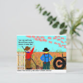 Als Varkens stromen Funny Cartoon Gifts & Collecti Briefkaart (Staand voorkant)