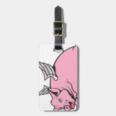 als varkens vliegen bagagelabel (Voorkant verticaal)