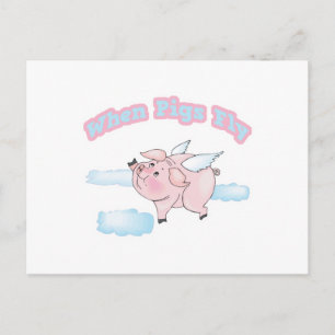 als varkens vliegen briefkaart