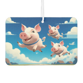 Als varkens vliegen Funny gevleugelde varkens Luchtverfrisser