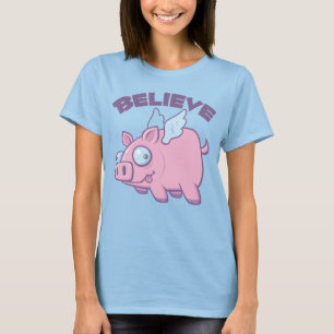 Als Varkens Vliegen Geloof het Onmogelijke T-shirt