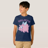Als Varkens Vliegen Geloof het Onmogelijke T-shirt (Voorkant volledig)