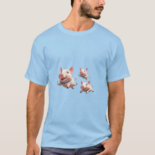 Als Varkens Vliegen Grappige Vleugelvarkens T-shirt