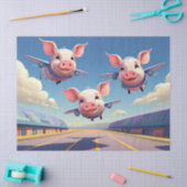 Als varkens vliegen Grappige Vliegtuig Varkens Tissuepapier (Craft)