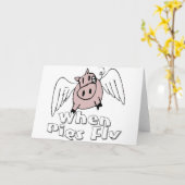 Als Varkens Vliegen Kaart (Gele Bloem)