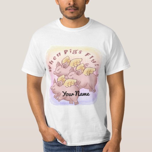 Als Varkens Vliegen T-shirt (Voorkant)