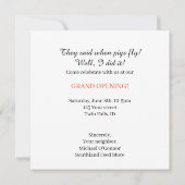 Als varkens vliegen! Uitnodiging voor vliegende va (Achterkant)