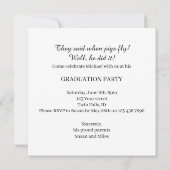 Als varkens vliegen! Uitnodiging voor vliegende va (Achterkant)