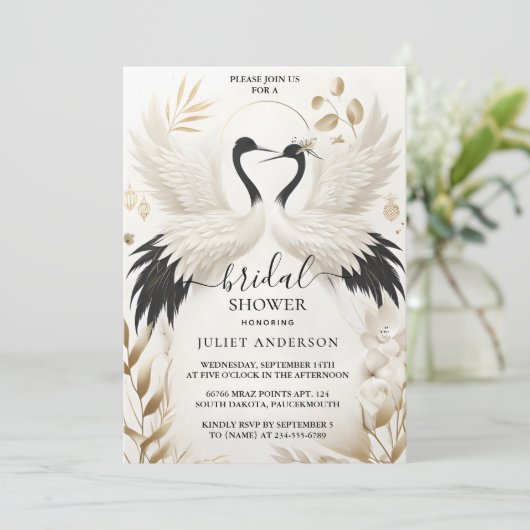 Als veer Aziatische Sky Cloud Crane Fun Vrijgezell Kaart (Staand voorkant)