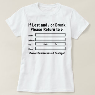 Als verloren en/of Drink, ga dan terug naar T-shirt