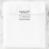Als verloren en/of Drink, ga dan terug naar Vierkante Sticker (Tas)