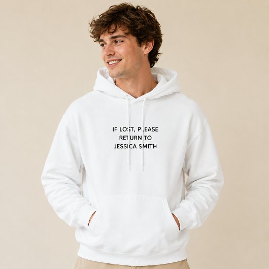 ALS VERLOREN GELIEVERD AAN Aangepaste naam Hoodie