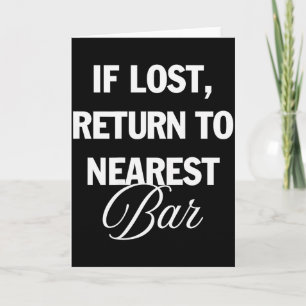 Als Verloren Keer Terug Naar Dichtstbijzijnde Bar Kaart