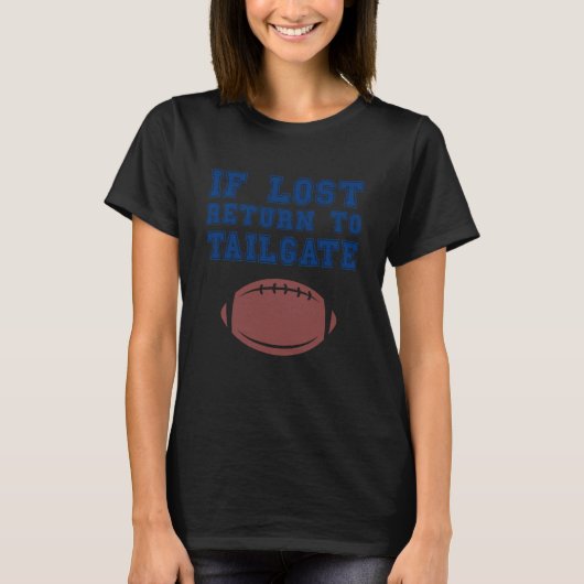 Als verloren terug naar Tailgate Wit Tailgating Ui T-shirt (Voorkant)