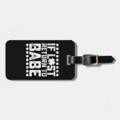 Als verloren terugkeer naar babe ik ben babe koppe bagagelabel (Voorkant horizontaal)