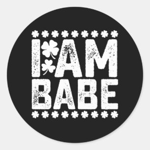 Als verloren terugkeer naar babe ik ben babe koppe ronde sticker