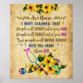 Als verpleegkundige Inspirerend en Motivatie Poster (Voorkant)