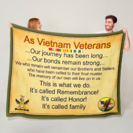 ALS VIETNAMVETERANS FLEECE DEKEN