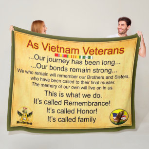 ALS VIETNAMVETERANS FLEECE DEKEN