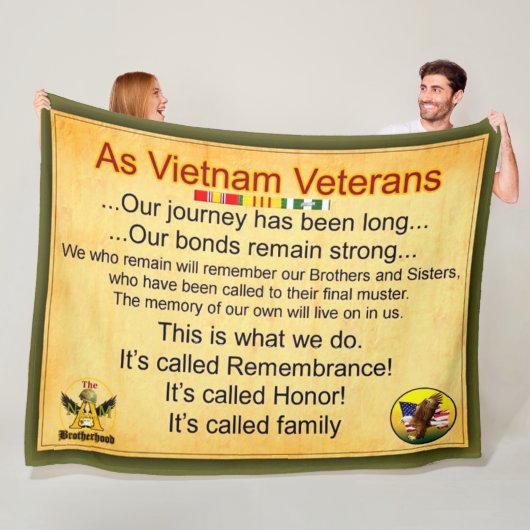 ALS VIETNAMVETERANS FLEECE DEKEN (In situ)