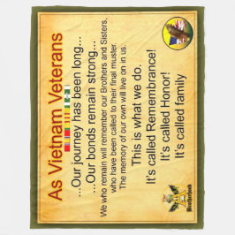 ALS VIETNAMVETERANS FLEECE DEKEN