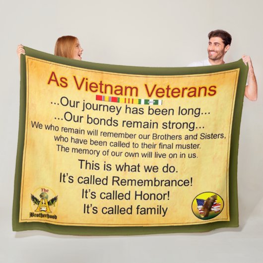 ALS VIETNAMVETERANS FLEECE DEKEN (In situ)