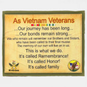 ALS VIETNAMVETERANS FLEECE DEKEN (Voorkant (Horizontaal))