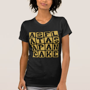 Als vlakke pancake, ontbijt snel en eenvoudig t-shirt