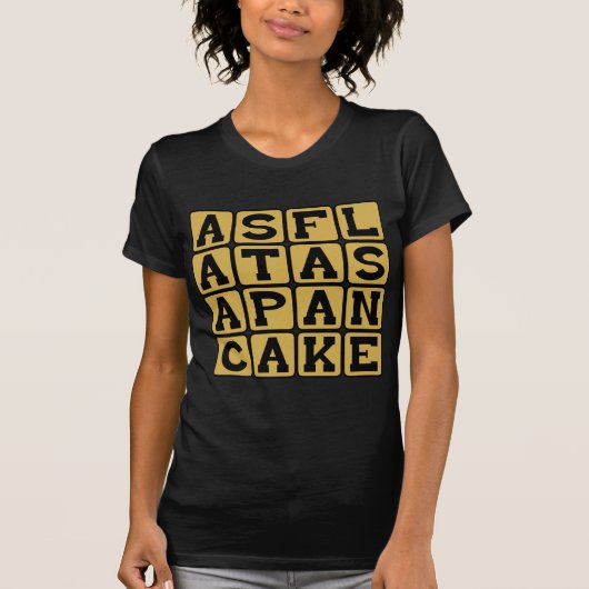 Als vlakke pancake, ontbijt snel en eenvoudig t-shirt (Voorkant)