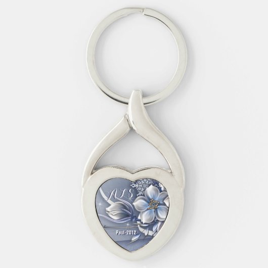 ALS Voeg je TextTwisted Heart toe Sleutelhanger (Voorkant)